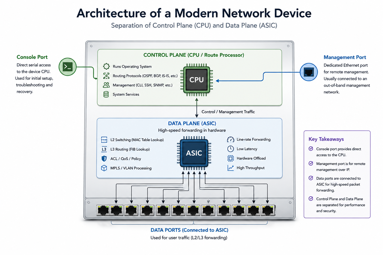 Architecture of a Modern Network Device